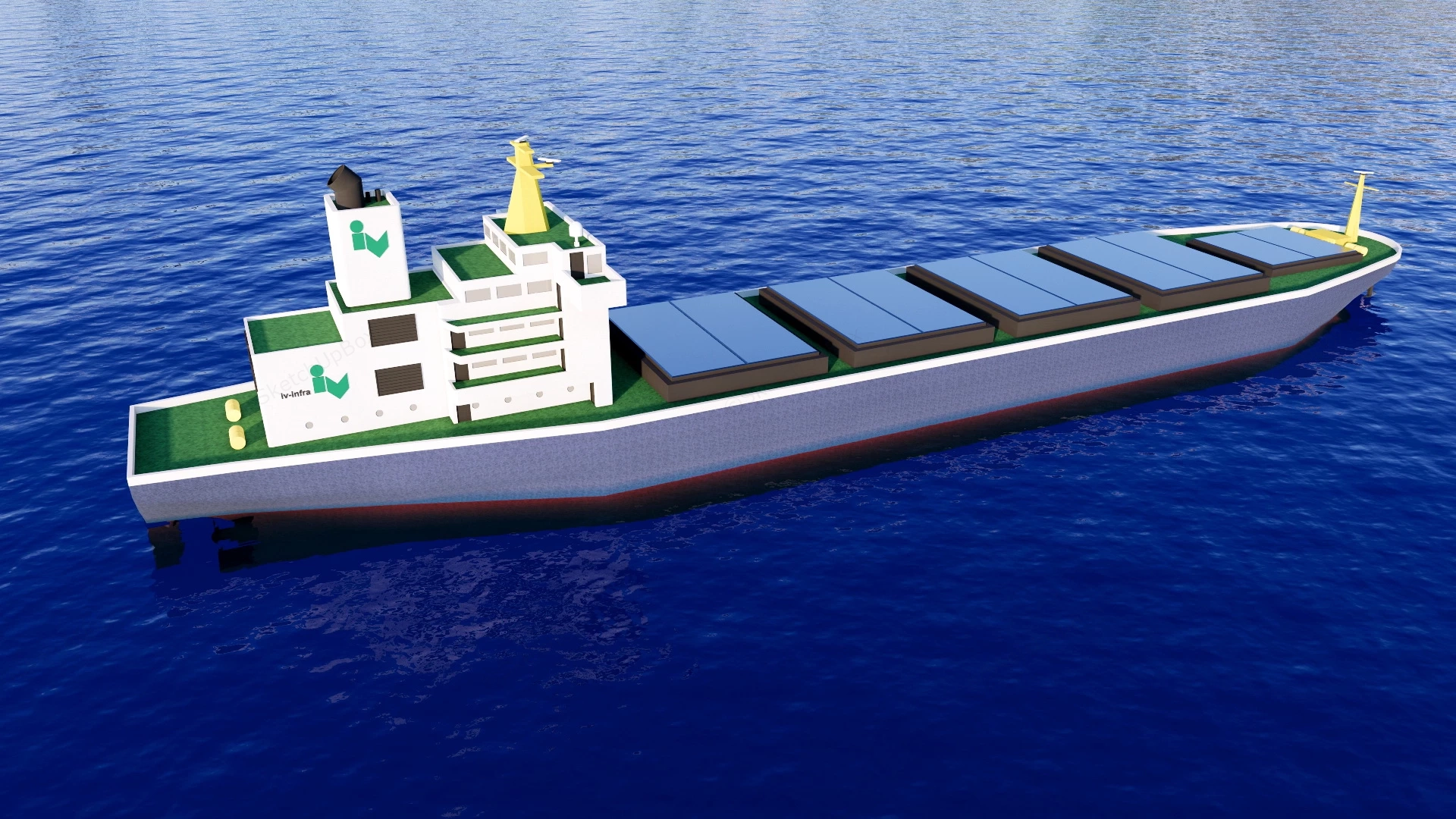 Dry Bulk Cargo Ship sketchup model preview - SketchupBox