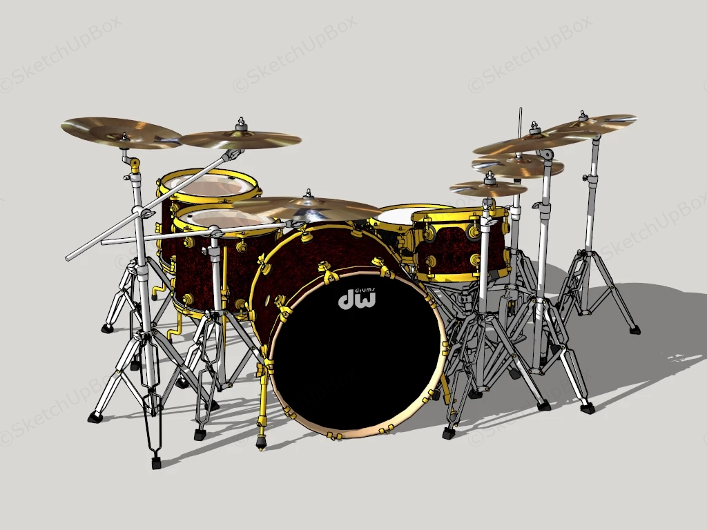 Percussion Drum Set sketchup model preview - SketchupBox