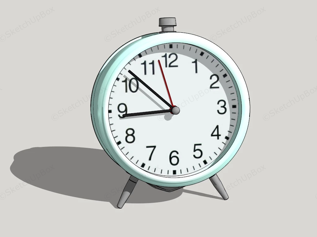 Retro Alarm Clock sketchup model preview - SketchupBox