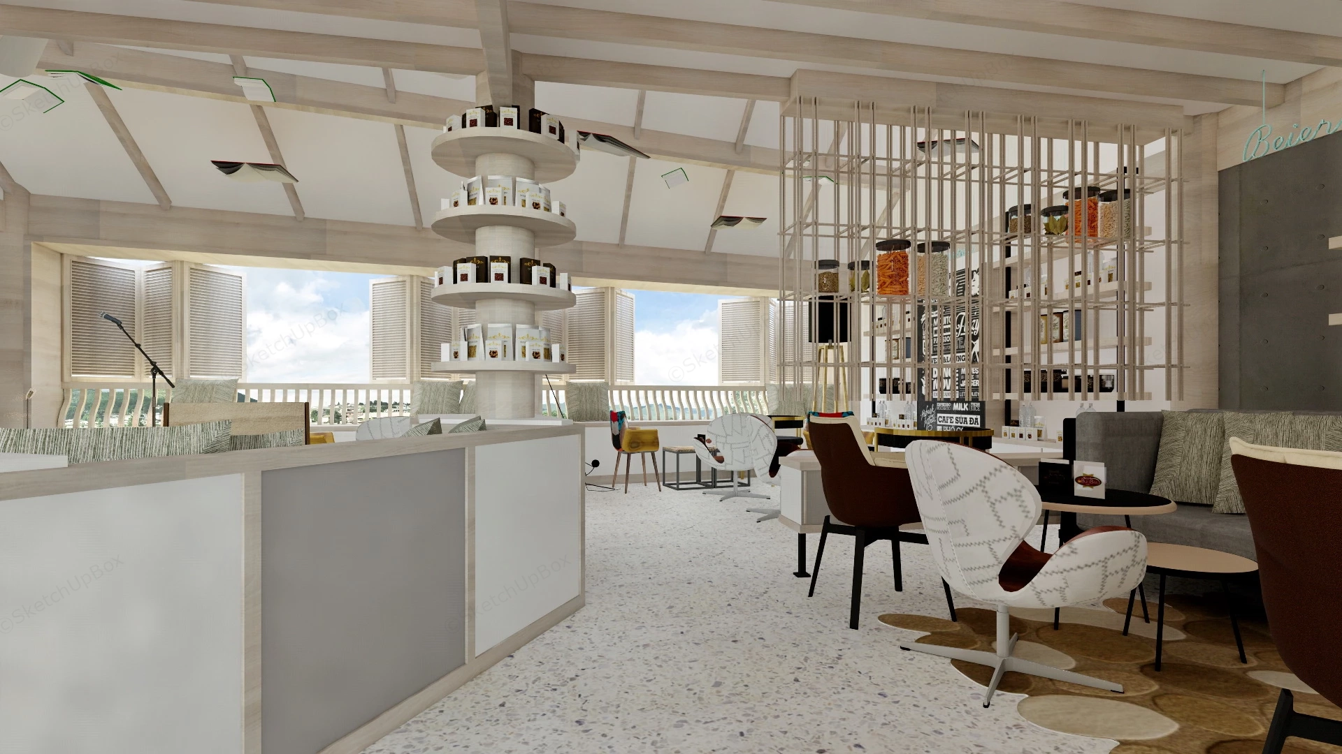 Coffee Shop Decor sketchup model preview - SketchupBox