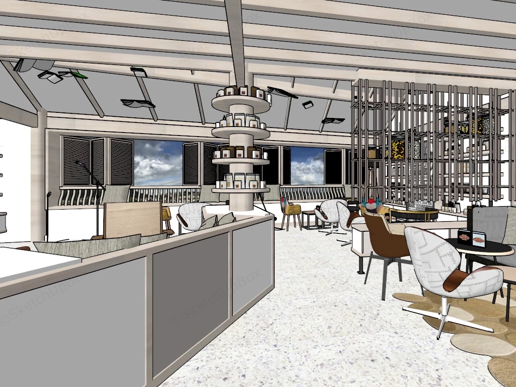 Coffee Shop Decor sketchup model preview - SketchupBox