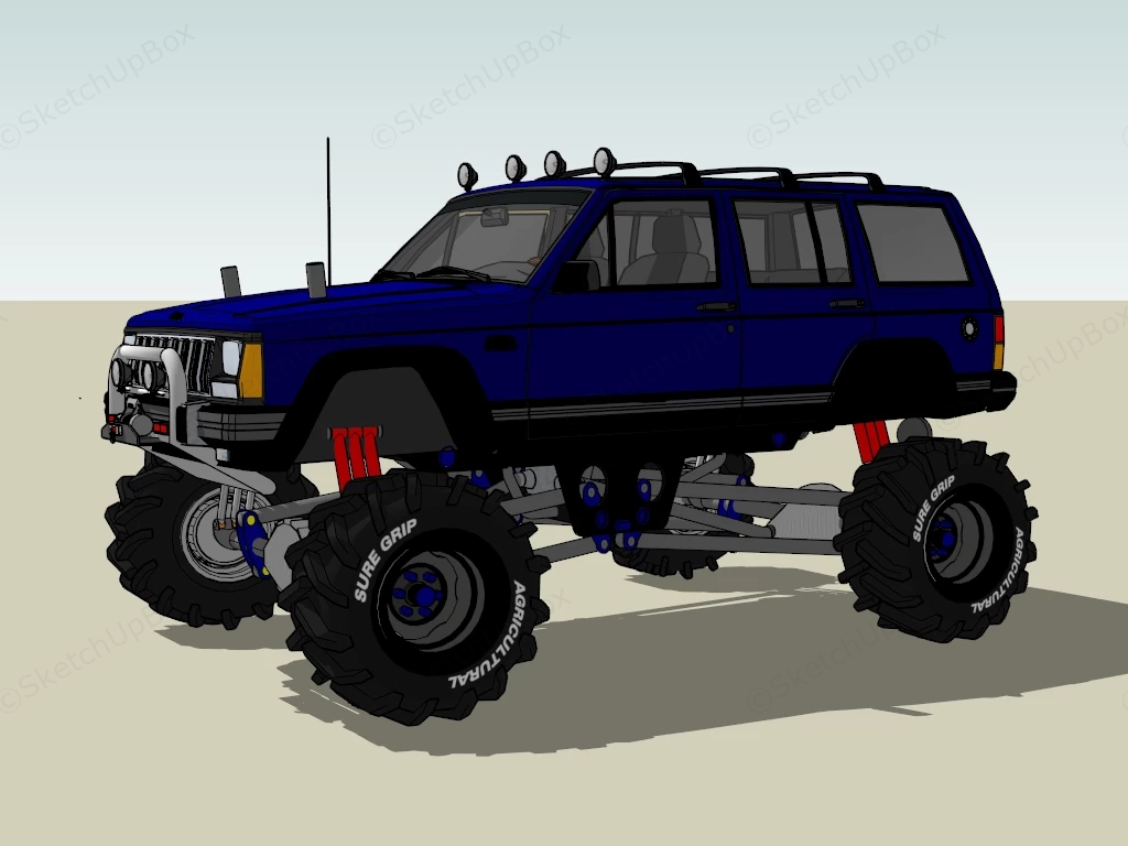 Jeep Off Road ATV sketchup model preview - SketchupBox