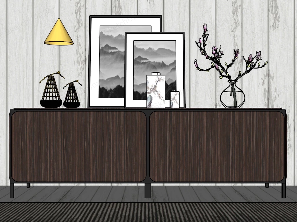 Sideboard For Living Room sketchup model preview - SketchupBox