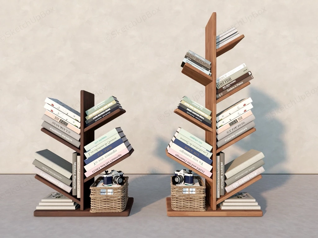 Tree Shaped Bookshelf sketchup model preview - SketchupBox