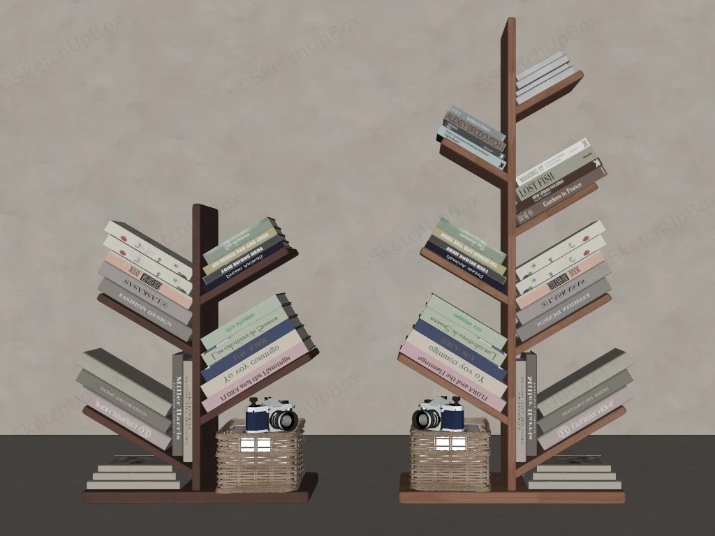 Tree Shaped Bookshelf sketchup model preview - SketchupBox