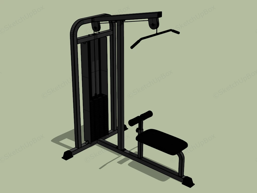 Lat Pulldown Machine sketchup model preview - SketchupBox