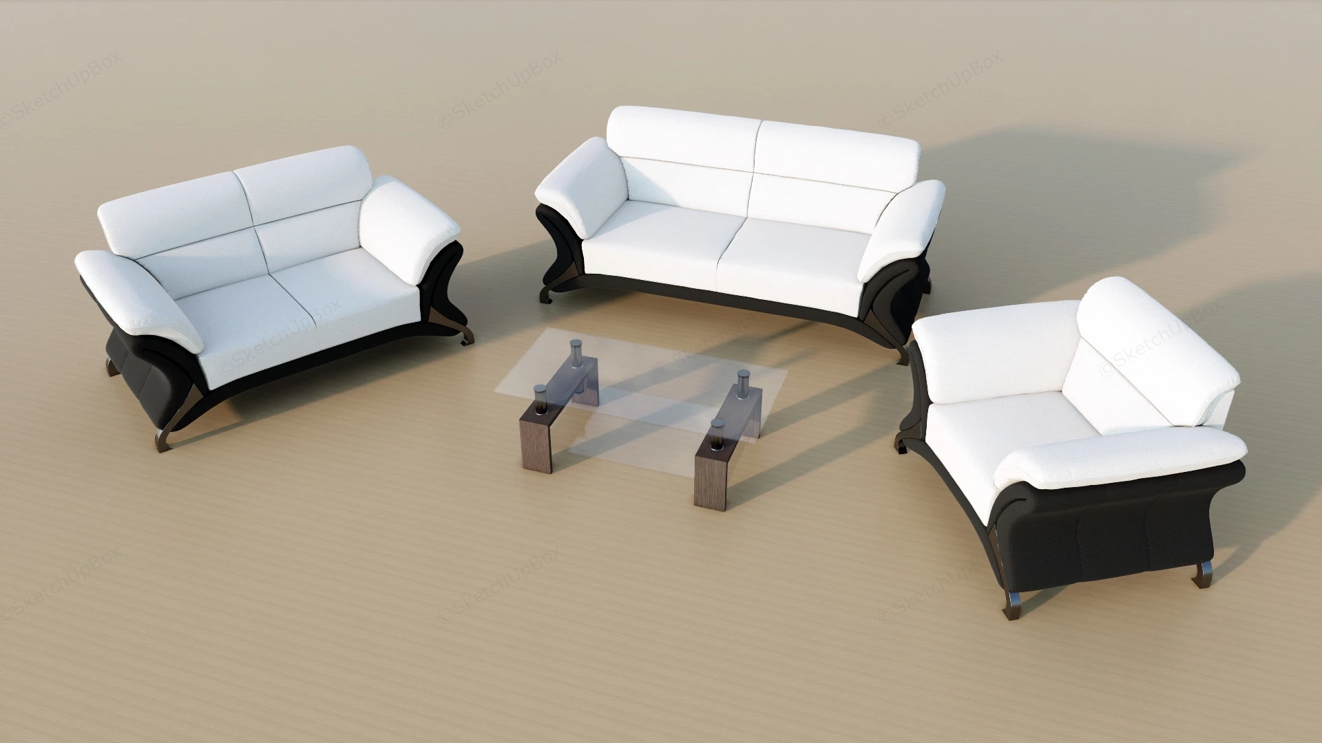 Living Room Sofa Set sketchup model preview - SketchupBox