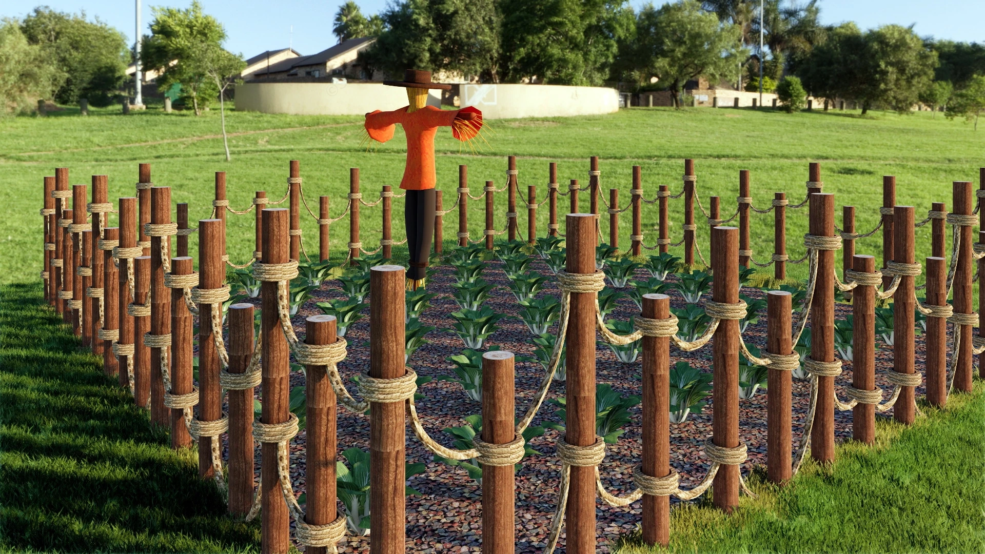 Simple Vegetable Garden sketchup model preview - SketchupBox