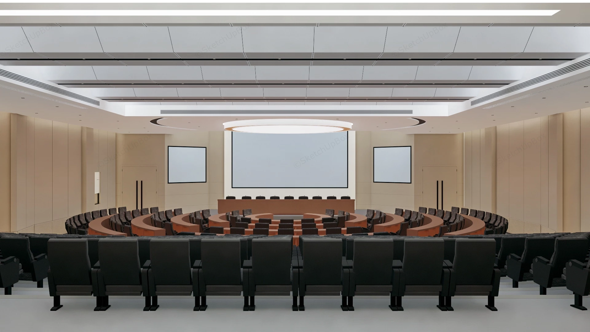 Modern Lecture Hall sketchup model preview - SketchupBox