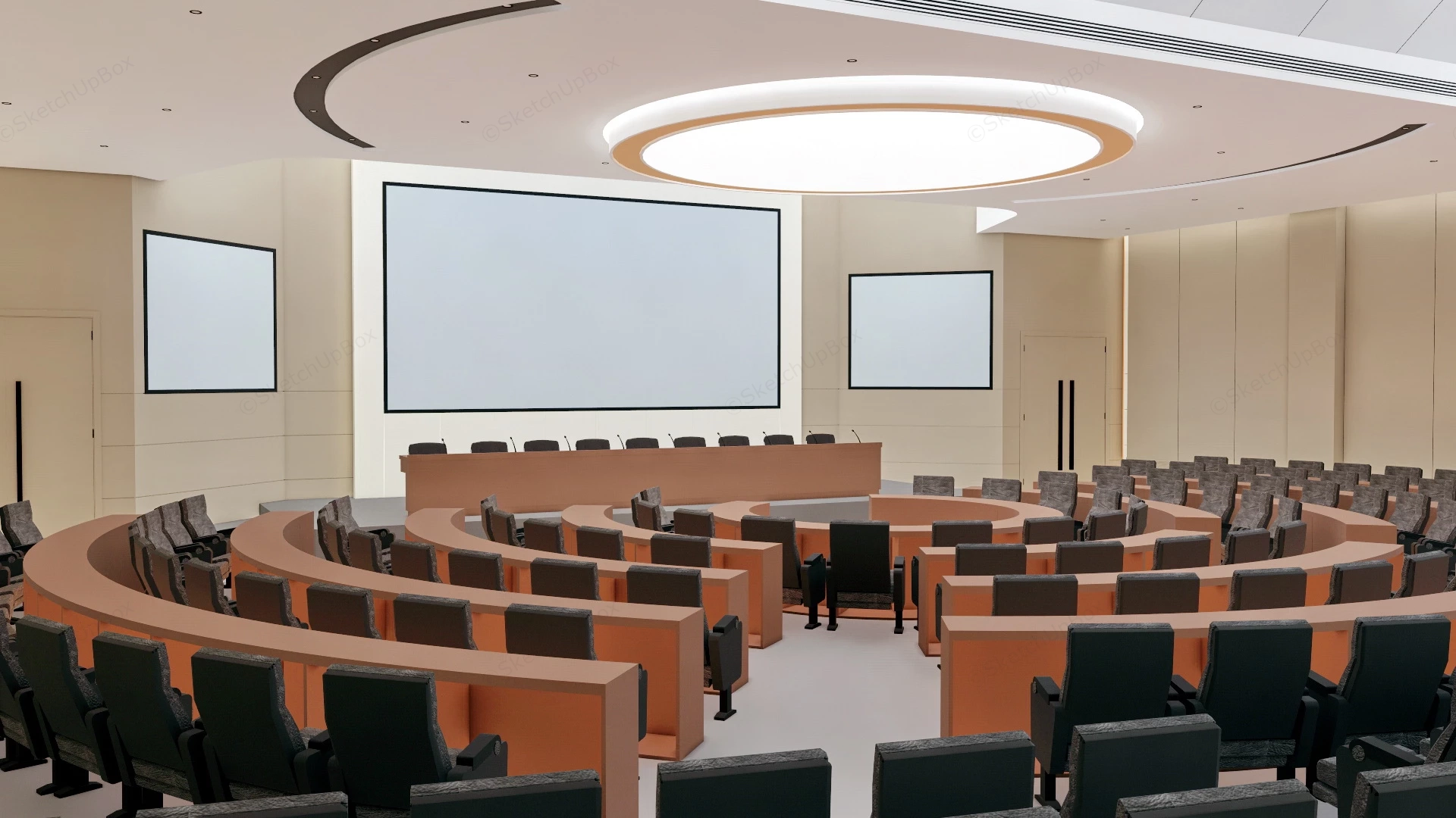 Modern Lecture Hall sketchup model preview - SketchupBox