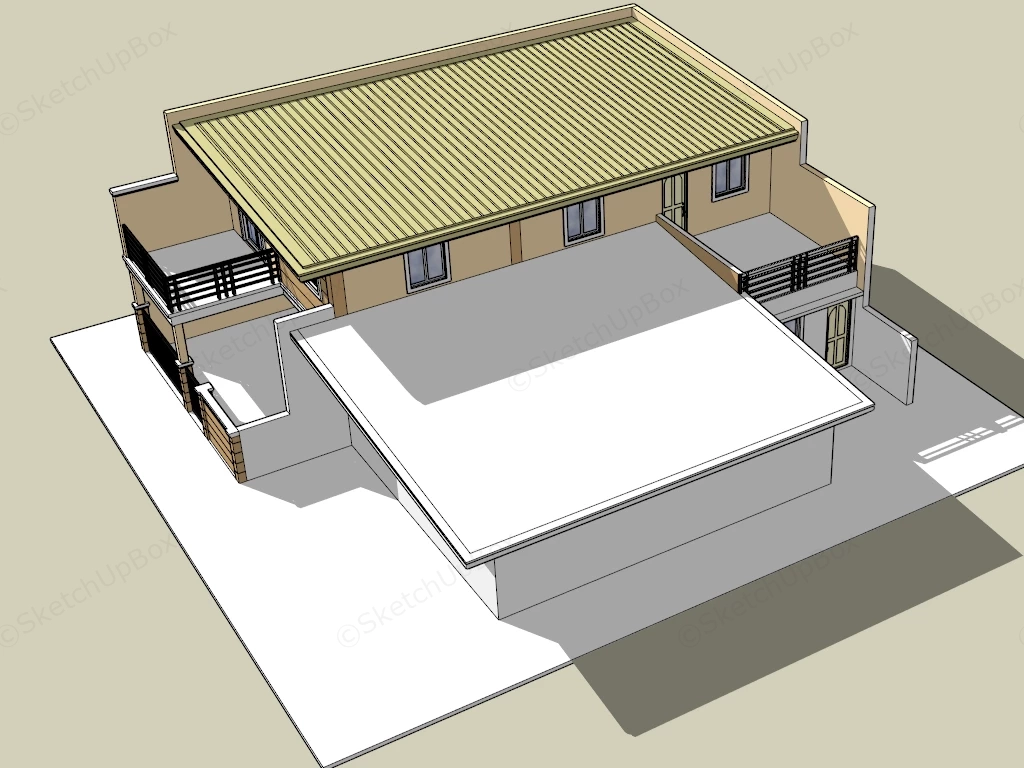 2 Storey House Exterior Design sketchup model preview - SketchupBox