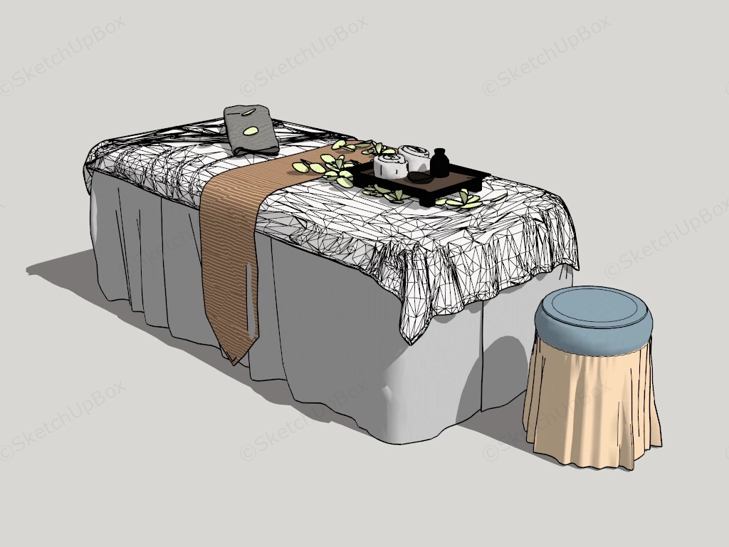 Spa Massage Table sketchup model preview - SketchupBox
