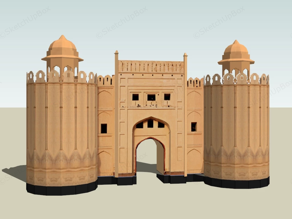 Ancient Arab City Gate sketchup model preview - SketchupBox