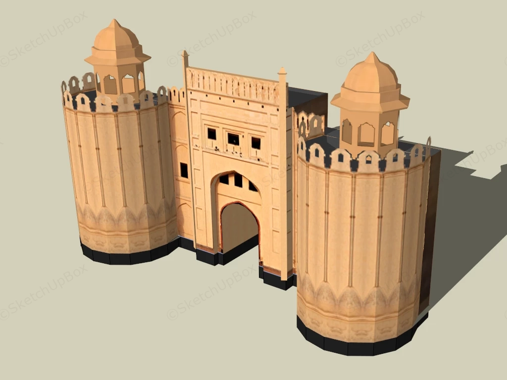Ancient Arab City Gate sketchup model preview - SketchupBox