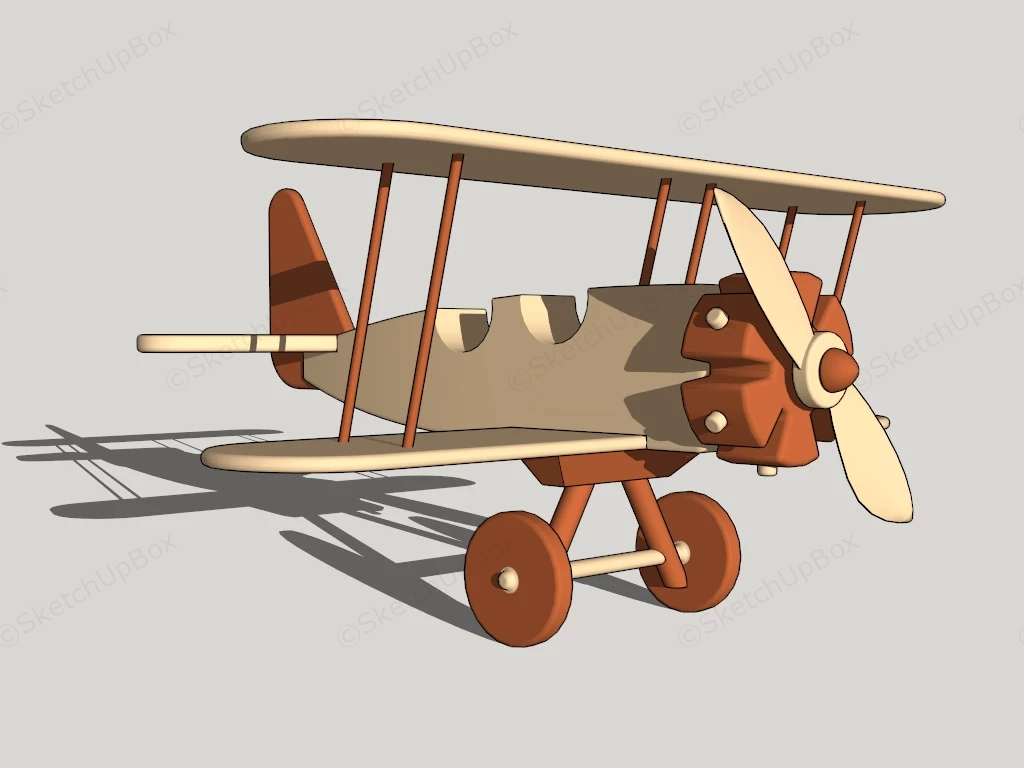 Wooden Airplane Toy sketchup model preview - SketchupBox