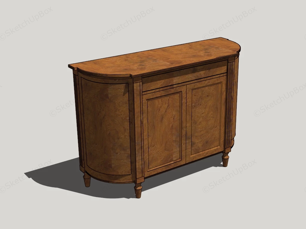 Entryway Console Cabinet sketchup model preview - SketchupBox