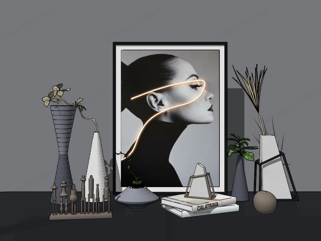 Home Decor Accessories sketchup model preview - SketchupBox