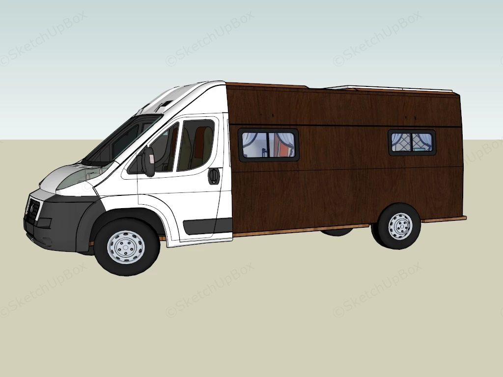 Fiat Ducato RV sketchup model preview - SketchupBox