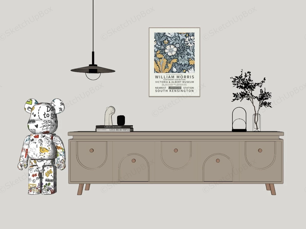 Living Room Sideboard Cabinet sketchup model preview - SketchupBox