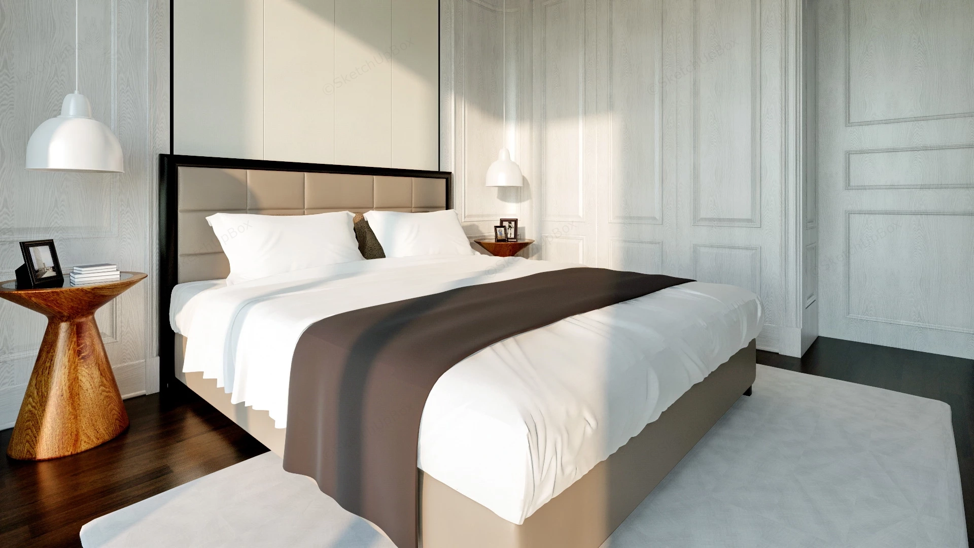 Elegant Small Bedroom Idea sketchup model preview - SketchupBox