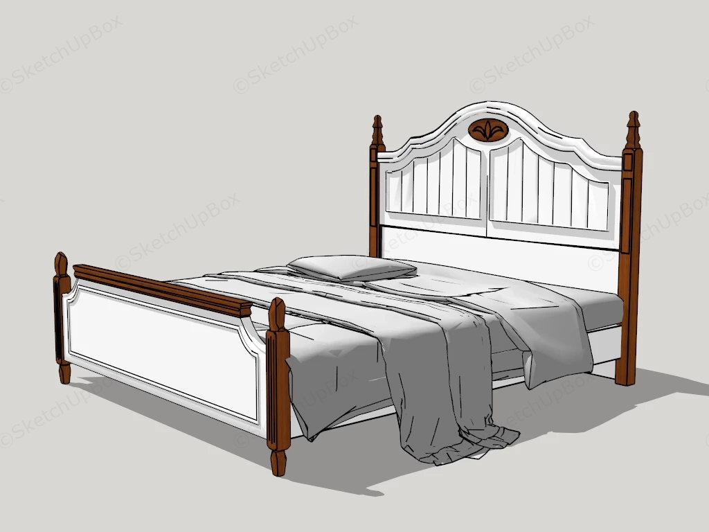 Wood Platform Bed sketchup model preview - SketchupBox