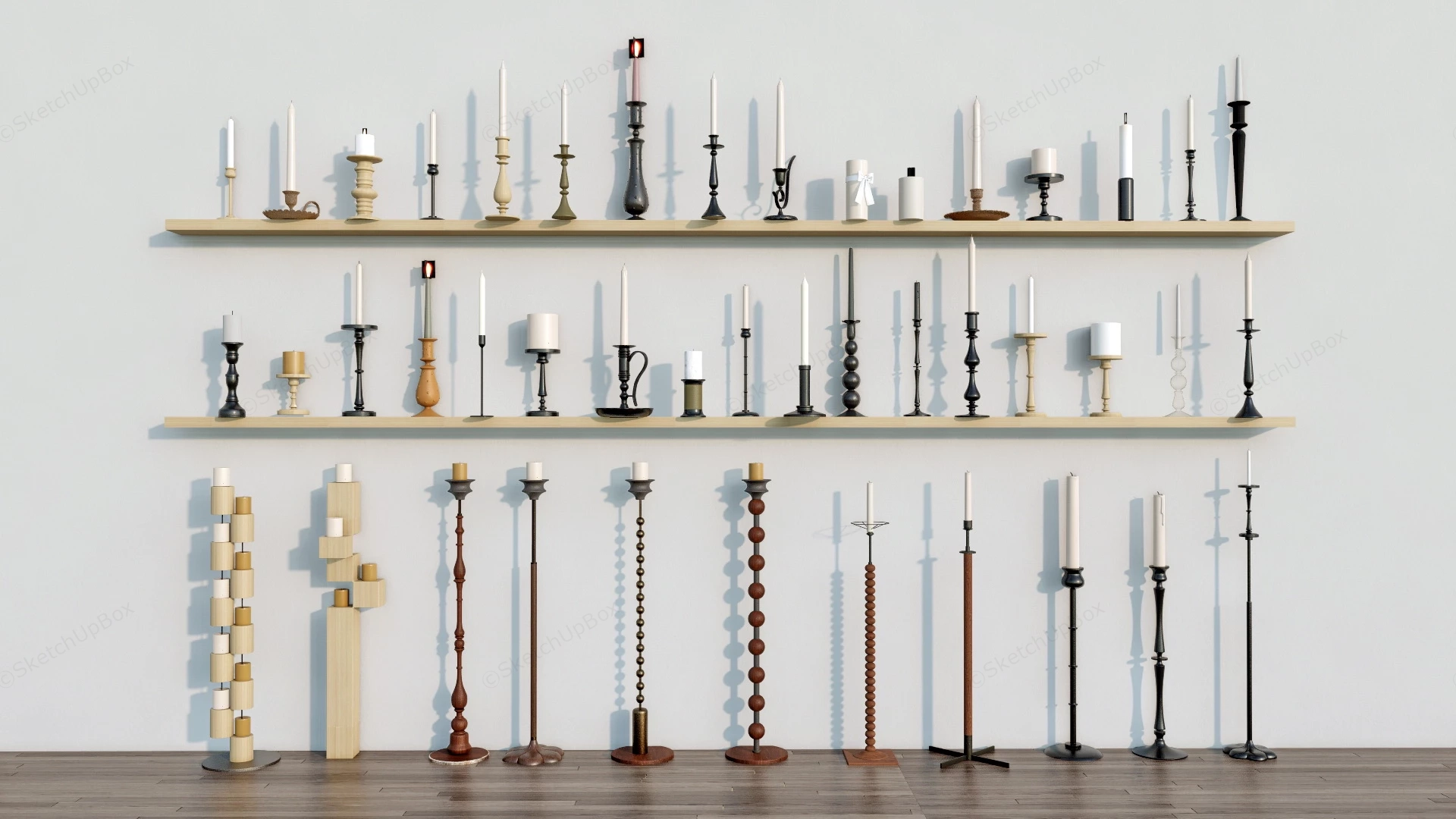 Candlestick Collection sketchup model preview - SketchupBox