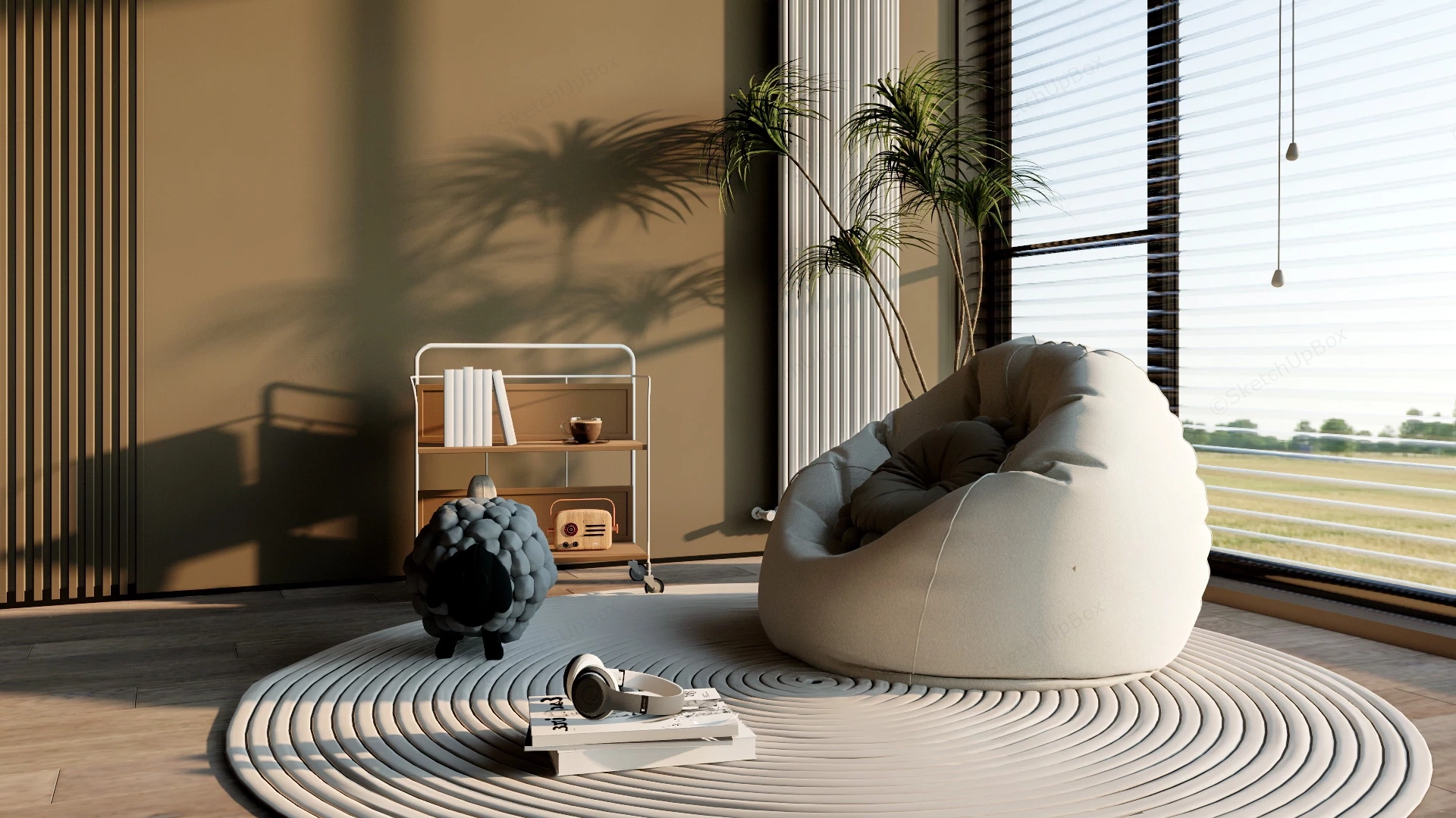 Bean Bag Reading Corner sketchup model preview - SketchupBox