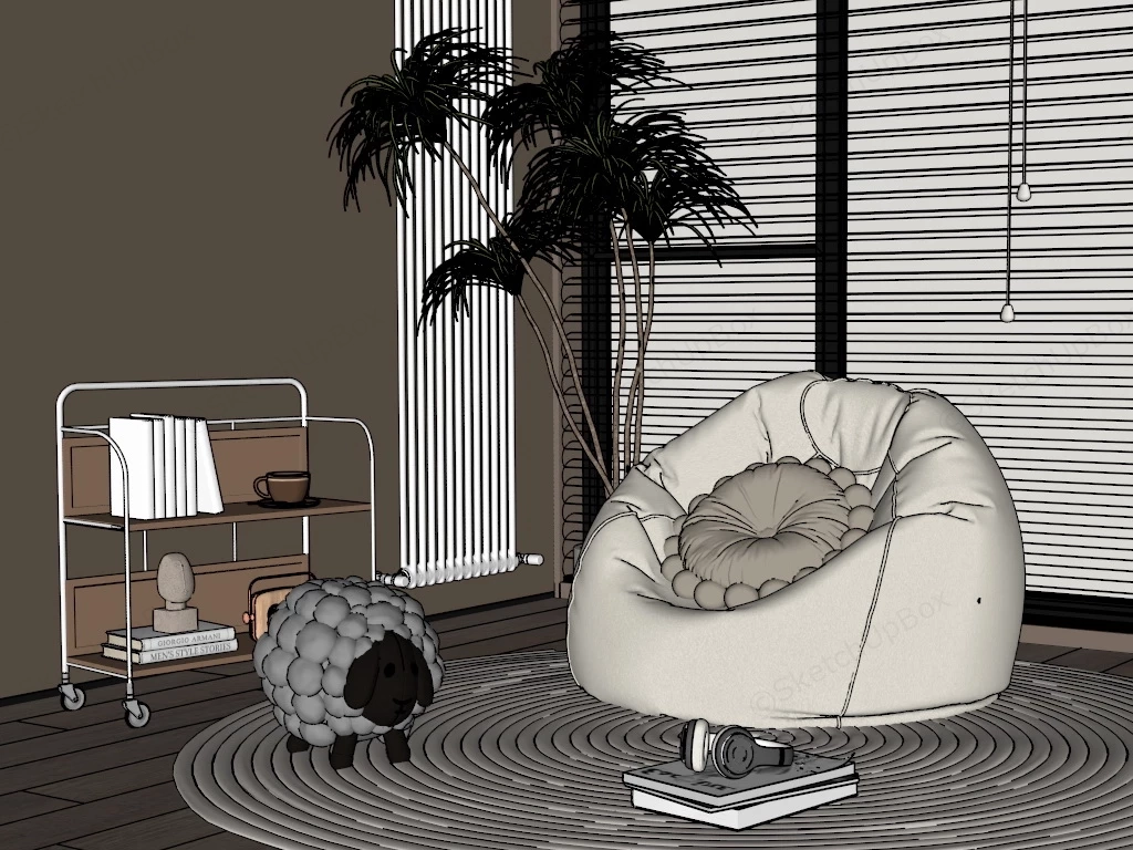 Bean Bag Reading Corner sketchup model preview - SketchupBox