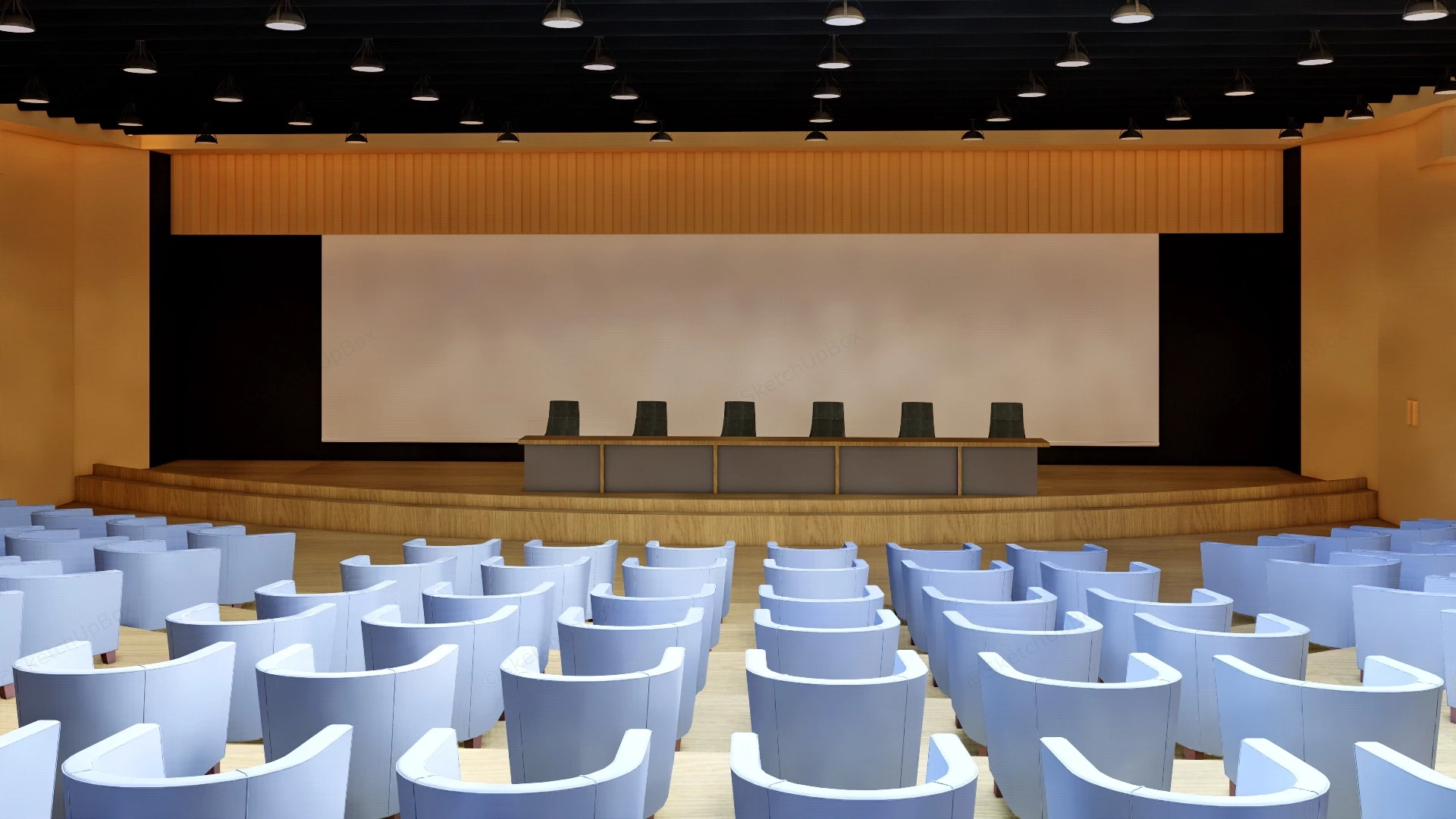 School Auditorium sketchup model preview - SketchupBox