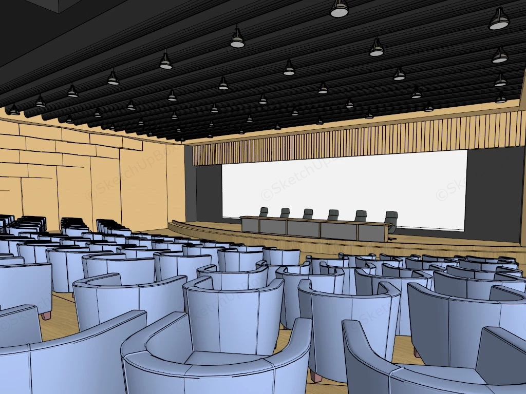 School Auditorium sketchup model preview - SketchupBox