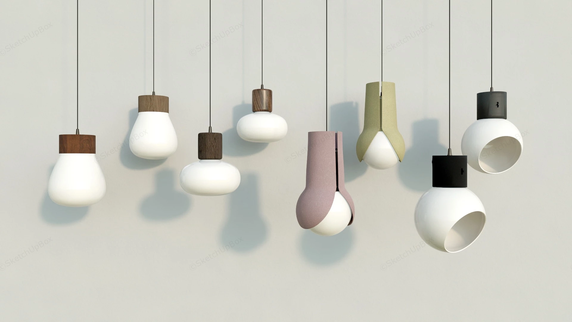 Simple Pendant Lights sketchup model preview - SketchupBox