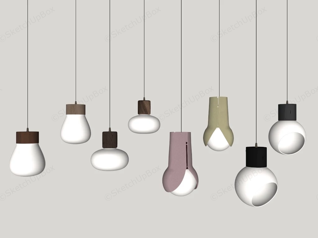 Simple Pendant Lights sketchup model preview - SketchupBox