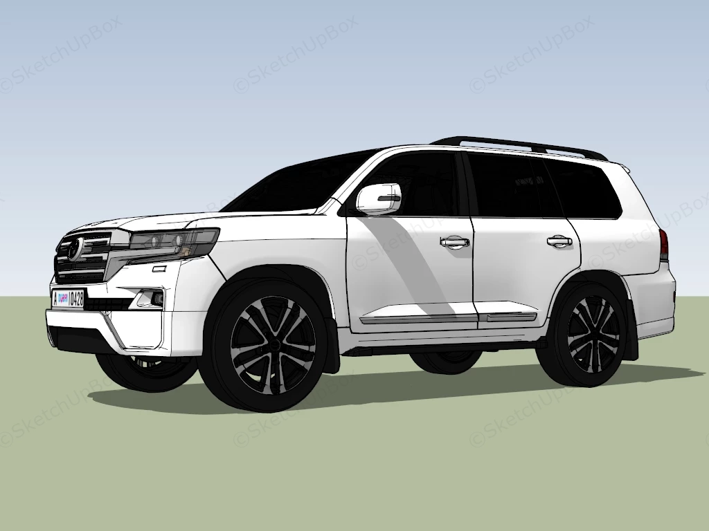 Toyota Land Cruiser VXR sketchup model preview - SketchupBox