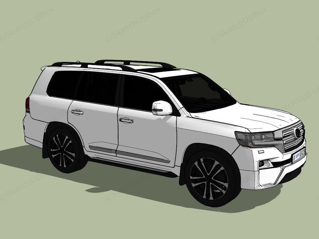 Toyota Land Cruiser VXR sketchup model preview - SketchupBox