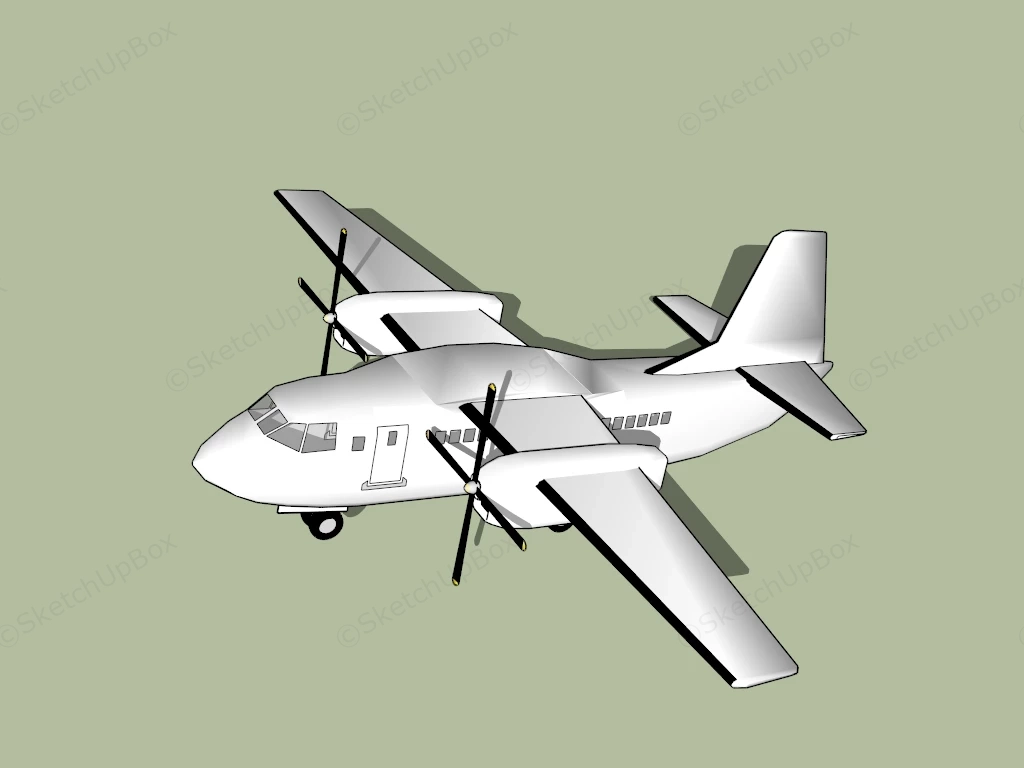 Transport Airplane sketchup model preview - SketchupBox
