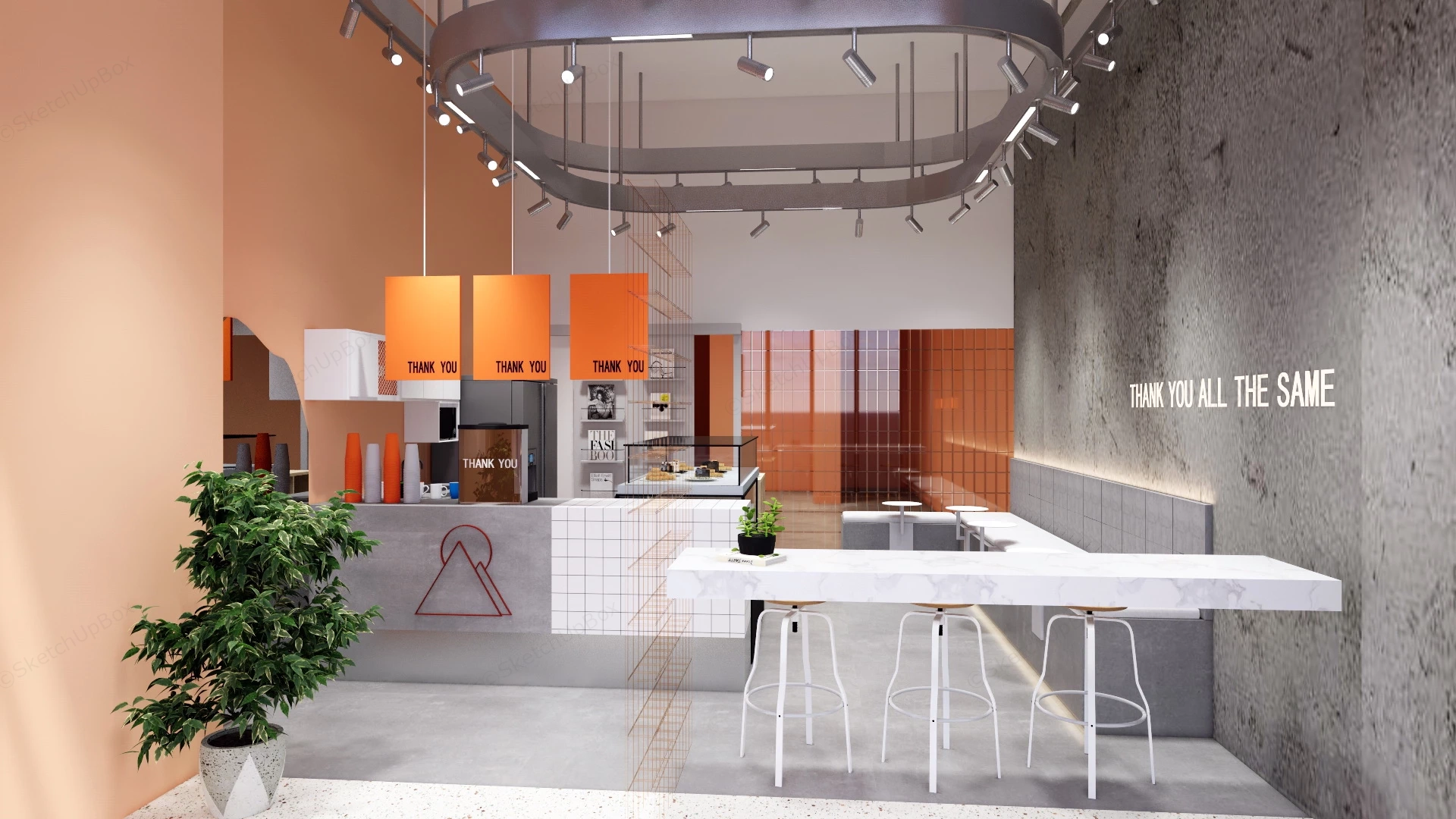 Bubble Tea Shop Design sketchup model preview - SketchupBox