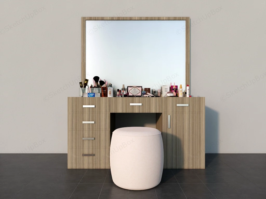 Bedroom Dressing Table Set sketchup model preview - SketchupBox