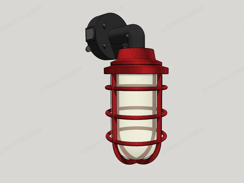 Industrial Wall Sconce sketchup model preview - SketchupBox