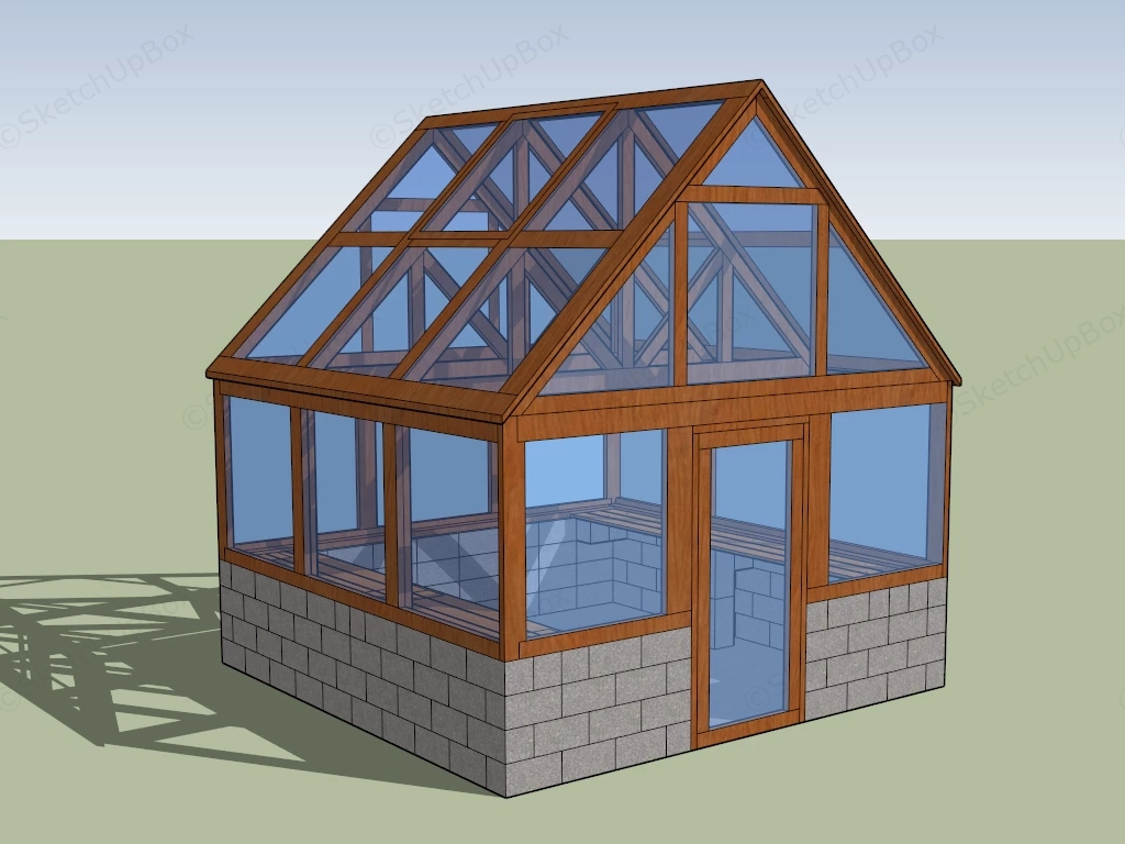 Small Home Greenhouse sketchup model preview - SketchupBox