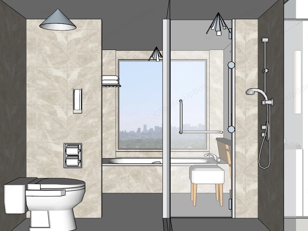 Small Bathroom Designs sketchup model preview - SketchupBox