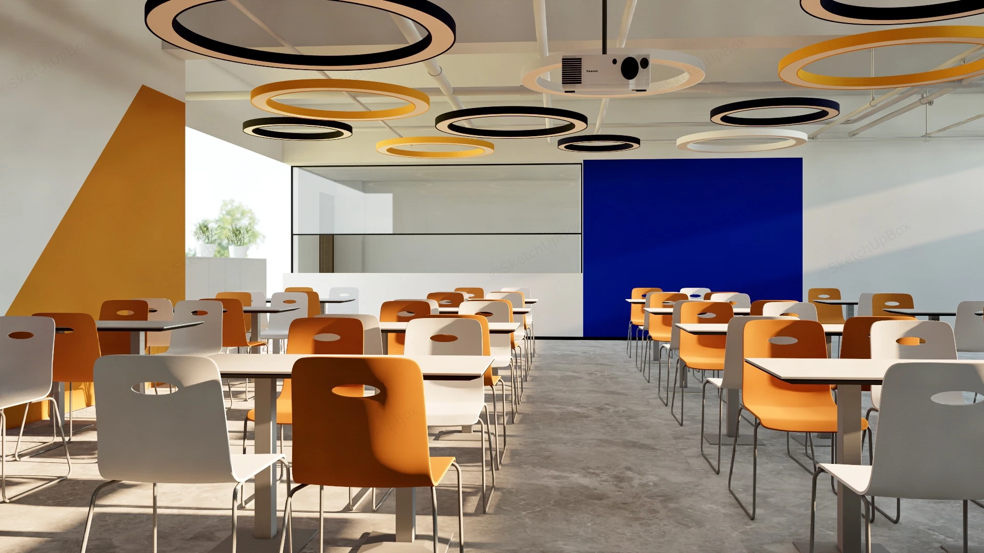 School Canteen Design sketchup model preview - SketchupBox