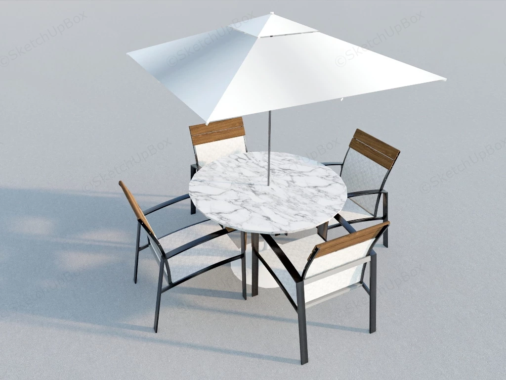 Outdoor Patio Table Set sketchup model preview - SketchupBox