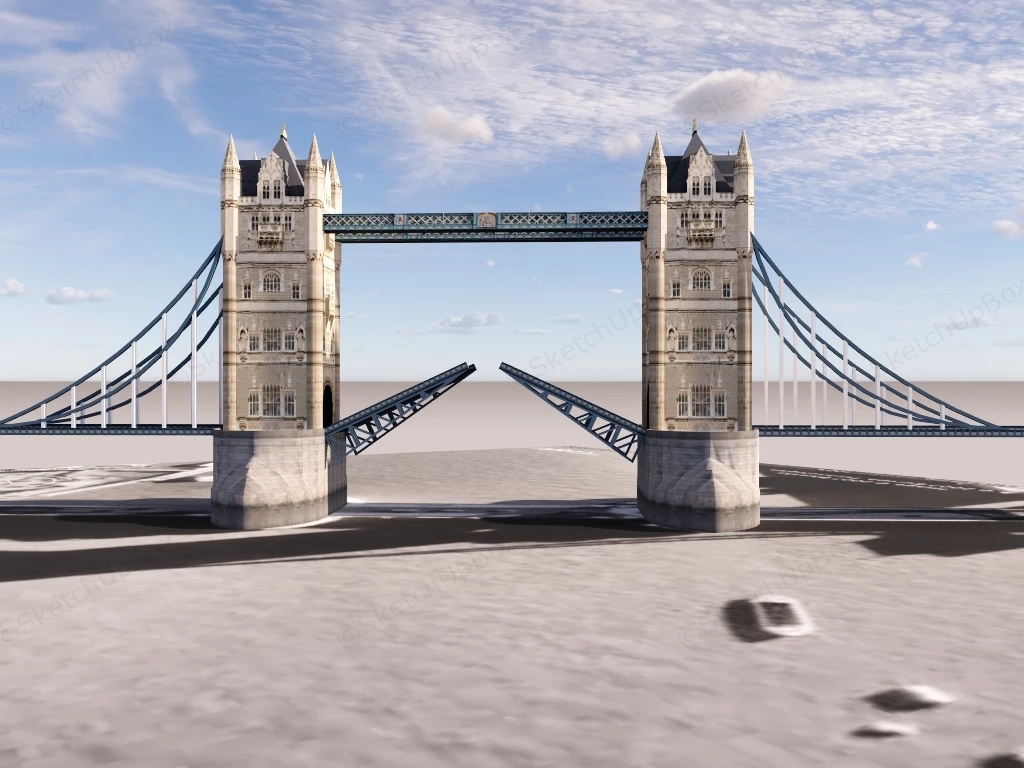 Tower Bridge sketchup model preview - SketchupBox