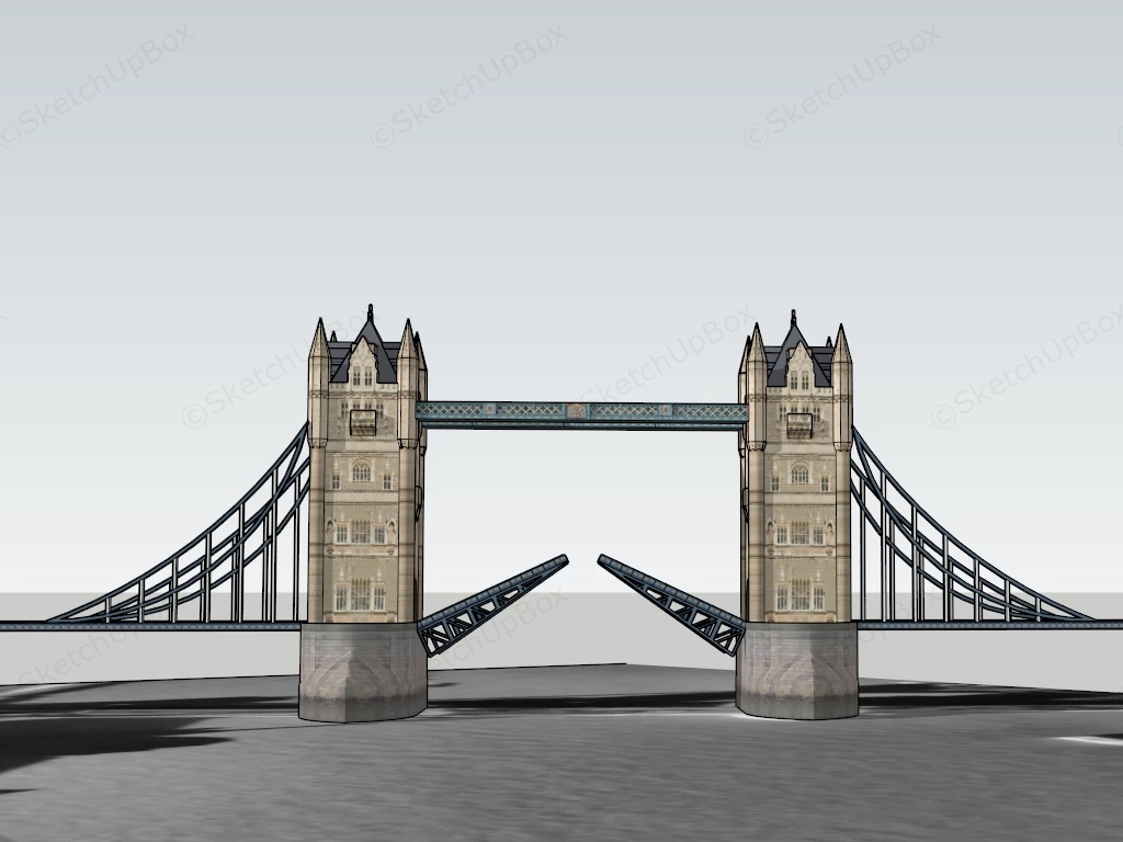 Tower Bridge sketchup model preview - SketchupBox