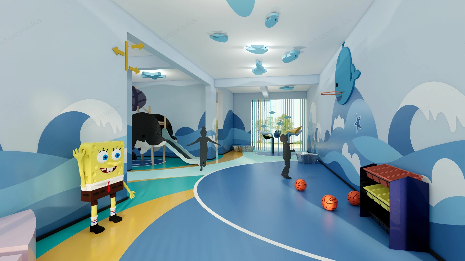 Nursery Indoor Playground Design sketchup model preview - SketchupBox