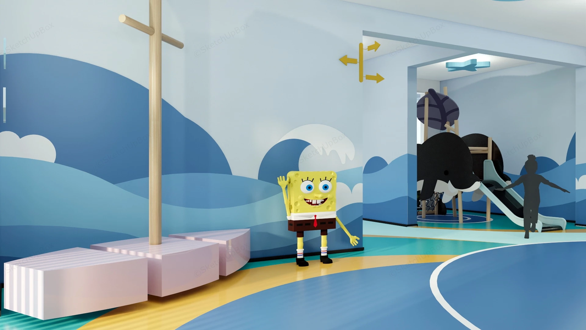 Nursery Indoor Playground Design sketchup model preview - SketchupBox
