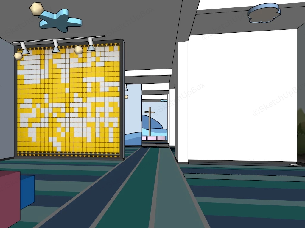Nursery Indoor Playground Design sketchup model preview - SketchupBox