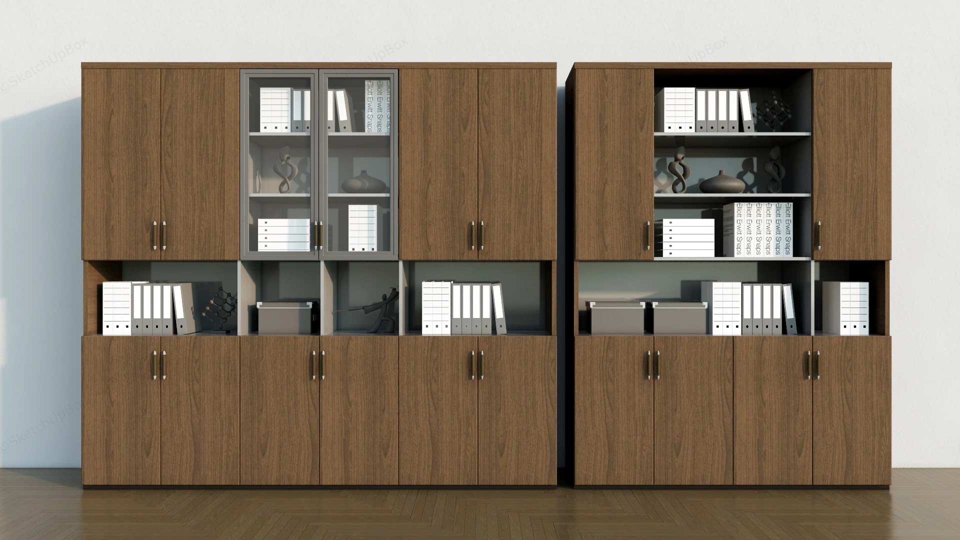 Large Office Wall Cabinets sketchup model preview - SketchupBox