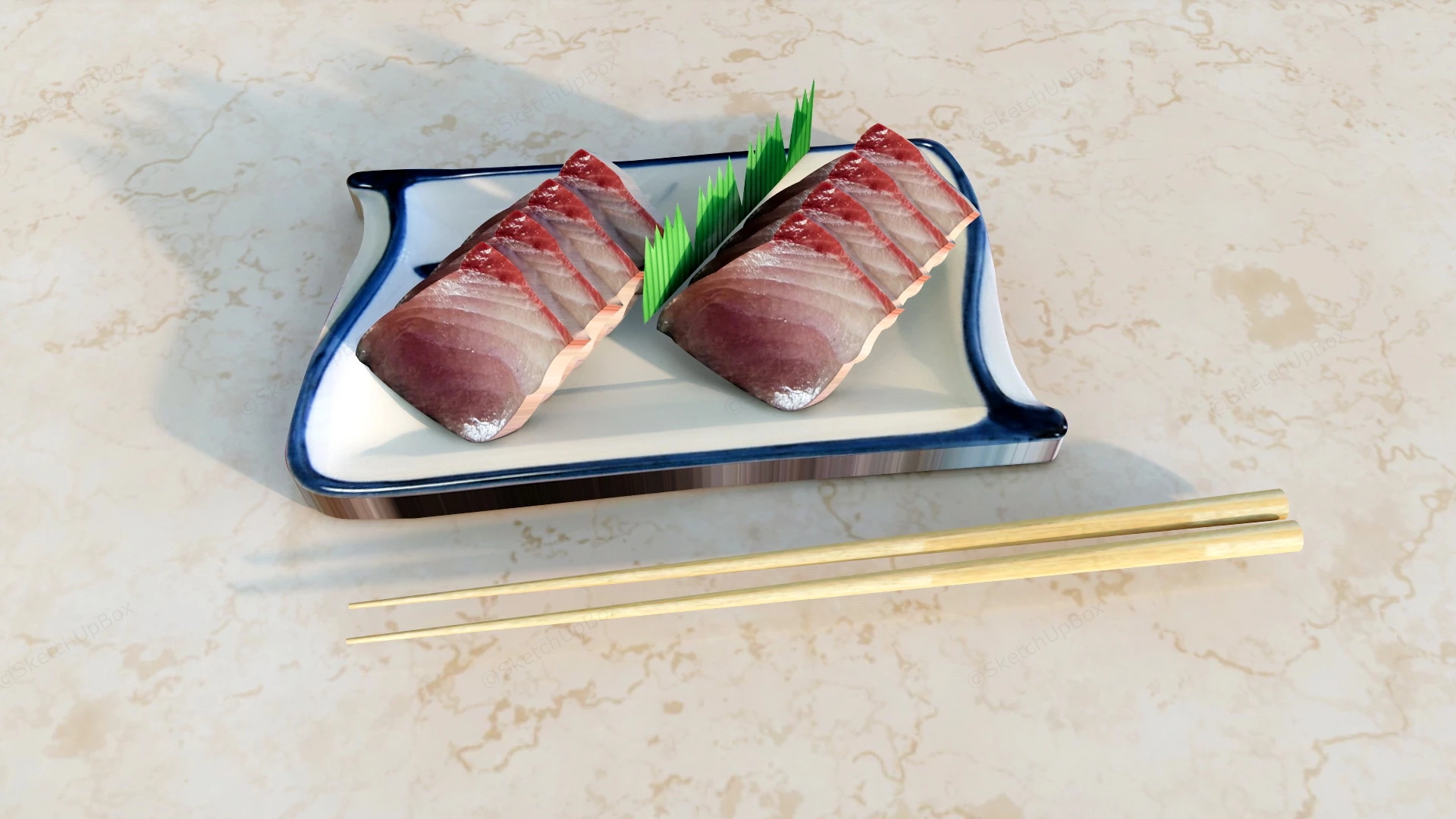 Sashimi Food sketchup model preview - SketchupBox