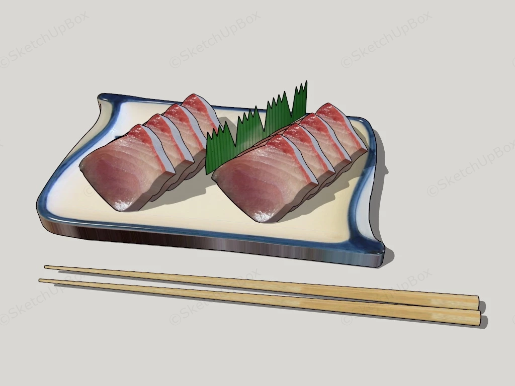 Sashimi Food sketchup model preview - SketchupBox